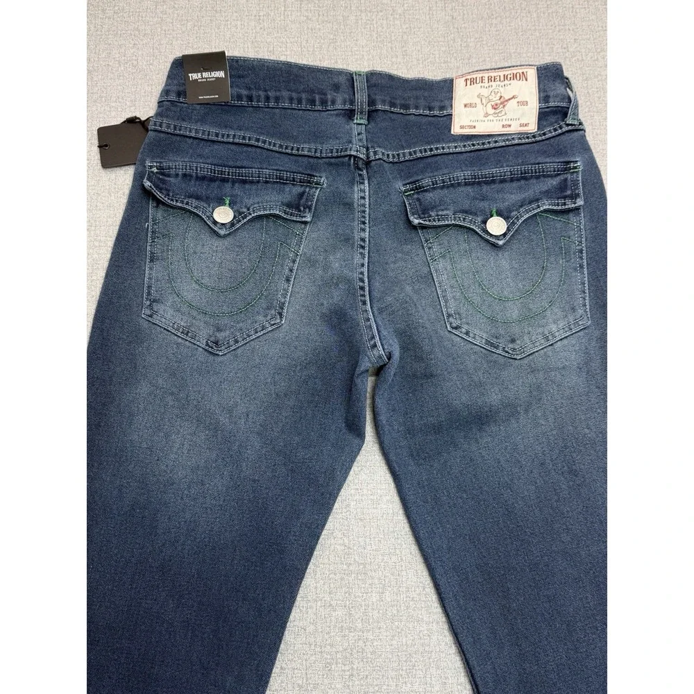 True Religion Men's Ricky SN Flap Relaxed Straight Jeans W32 L34 New